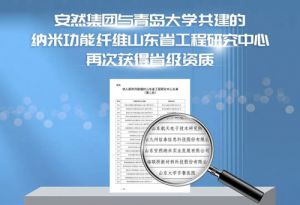 安然与青岛大学共建的研究中心又获省级资质