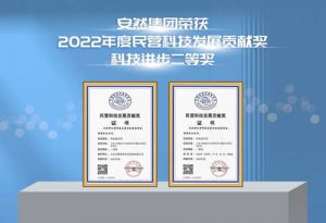 安然荣获民营科技发展贡献奖科技进步二等奖