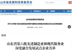 福瑞达生物股份入选山东省第六批“两业融合”试点企业
